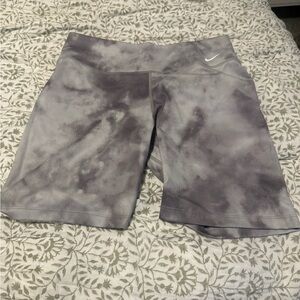 Nike Gray Athletic Shorts High Waist Moisture-Wicking